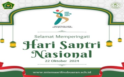 Apel Peringatan Hari Santri Nasional 22 Oktober 2024 di MTs Ma'arif NU Buaran