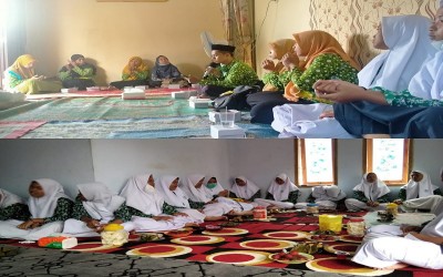 Jelang Ujian Madrasah, MTs Ma'arif NU Buaran Melaksanakan Nariyahan