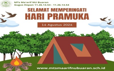 Pangkalan MTs Ma'arif NU Buaran Gelar Upacara Peringatan HUT Pramuka ke-63