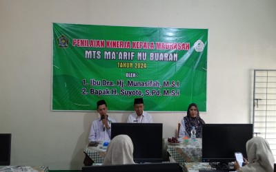 Penilaian Kinerja Kepala Madrasah Tahun 2024 di MTs Ma'arif NU Buaran Berlangsung Lancar